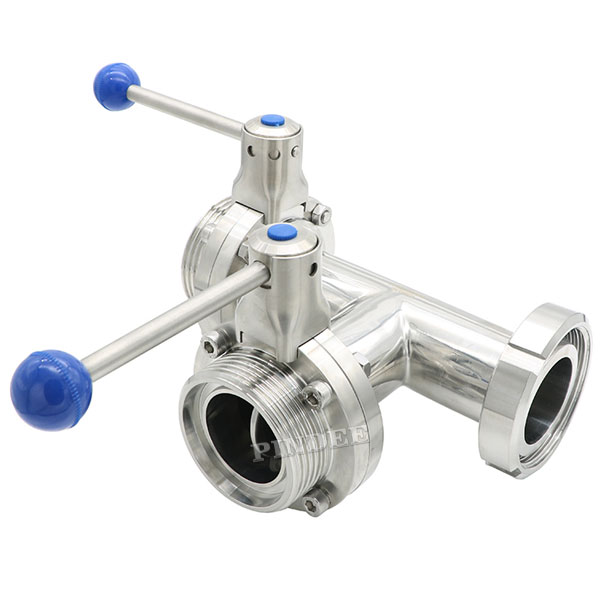 Sanitary Threaded Way Butterfly Valves With Linkage Level Buy